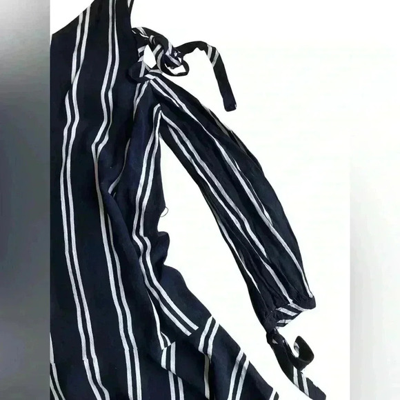 Zara Women's One Shoulder Blue & White Stripe Short Dress - Picture 4 of 10